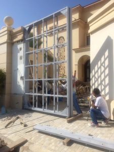Steel Frame for Heavy-Duty Gate fabricated for a private villa in Jeddah
