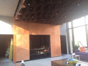 Copper Cladding steel decorative works at a recidence