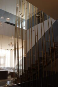 Interior with vertical metal design