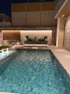 ESNAD Villa swimming pool vertical view