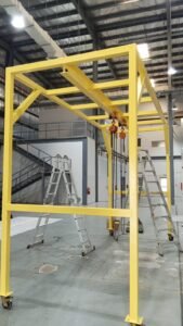 Steel fabrication structure - Movable Crane with ladder access