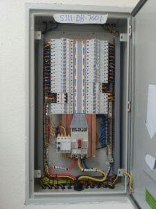 Electrical control panel wiring and distribution board