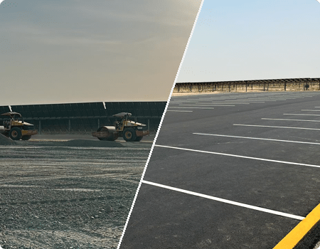 asphalt and road project - falcon industrial contractors saudi arabia
